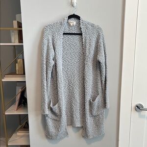 Listicle Gray Cardigan Sweater Relaxed Knit